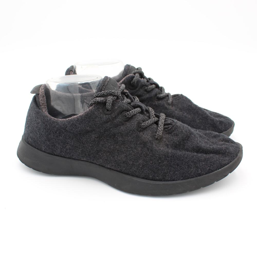 Allbirds Wool Sneakers Runners Mens 10 Black Charcoal Gray Merino Comfort Shoe